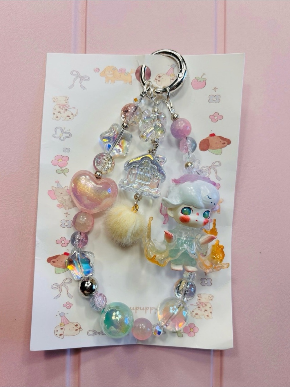 Pastel Multicolor Fairy Charm Keychain Bag Charm